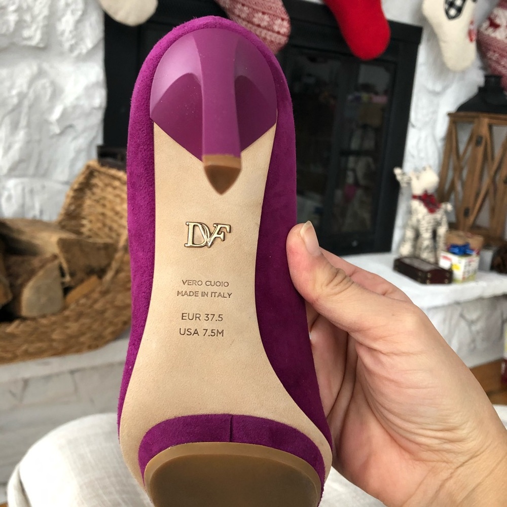 DVF Violet Suede Pumps